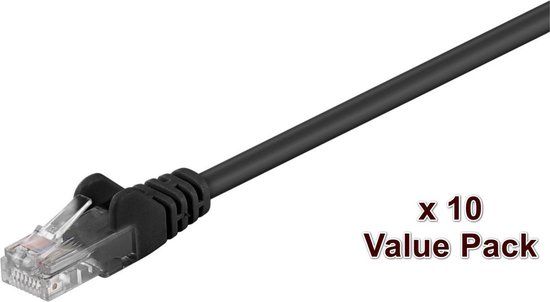 Microconnect U/UTP CAT5e 5M Black 10 Pack
