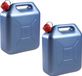 EDA Kunststof jerrycan blauw voor brandstof - 2x stuks - 20 liter
