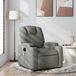 vidaXL Fauteuil de massage tissu gris foncé