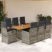 Maison Exclusive - Ensemble de jardin d'extérieur, 9 pièces, avec coussins, gris, en polyrotin