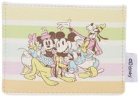 Disney Loungefly Porte-cartes Mickey et ses amis Rayures arc-en-ciel Portefeuilles