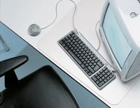 RS Office Products GmbH Sous-main de bureau - Transparent - Antidérapant - PET rigide - 90 x 60 cm