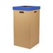 Only Boxes Papiermand van karton, vuilnisemmer met deksel, afmetingen 34,2 x 34,2 x 68 cm, kleur blauw