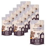 MjAMjAM - Premium natvoer voor honden - Quetschie - puur genieten van vlees - heerlijk puur paard, 12-pack (12 x 125g), graanvrij met extra vlees