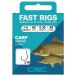 Ctec Hameçon Sans Barbe Attaché Fast Rigs Carpe 0,240 mm