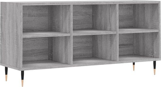 vidaXL Tv-meubel 103,5x30x50 cm bewerkt hout grijs sonoma eikenkleurig