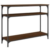 VidaXL Wandtafel 100x29x75 cm bewerkt hout bruin eikenkleur