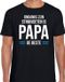 Bellatio Decorations Papa de beste - T-shirt zwart voor heren - Papa Kado Shirt / Vaderdag Cadeau L