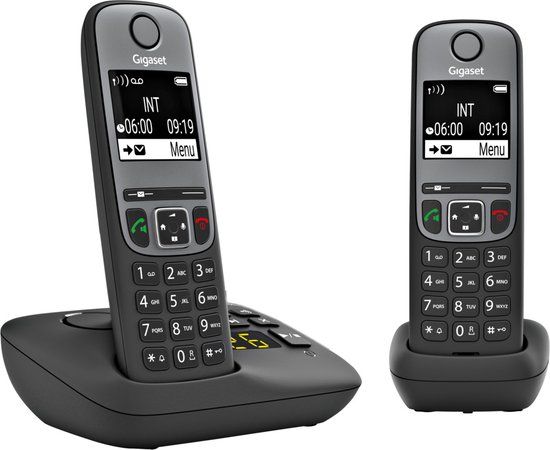 Gigaset A705A duo - Zwart - Draadloze telefoon met antwoordapparaat
