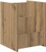 vidaXL - Tijdschriftenrek - Artisan - Eiken - 35 x 35 x 45 cm - Bewerkt hout