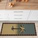 Machinewasbaar, Ottomanson Sara's Kitchen Machinewasbaar, tropisch palmboomontwerp, antislip rubberback 2 x 5 binnen, keukenloper, tapijt voor gang, keuken, woonkamer, slaapkamer, entree, 20 x 149 cm, beige/groenblauw