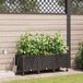 Maison Exclusive - 3 jardinières pour fleurs avec système d'arrosage et roues, couleur marron, en plastique PP