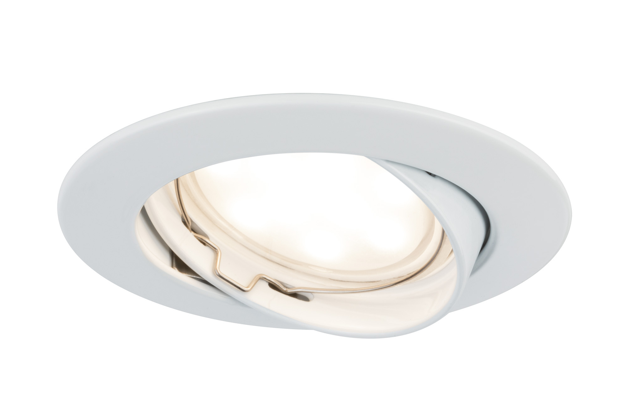 Paulmann Inbouwlamp LED Coin gesatineerd rond 7 W wit Set van 1 dimbaar en zwenkbaar