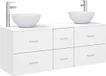 vidaXL Badkamerkastenset 3 st Wit 49,5 x 41 x 64,5 cm Bewerkt hout