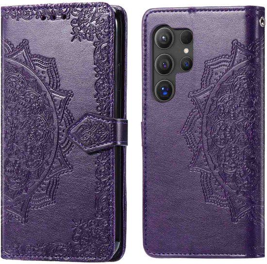 imoshion Hoesje - Geschikt voor Samsung Galaxy S25 Ultra - Mandala Bookcase - Paars