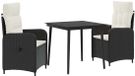 vidaXL - Salon d'angle - Polyrattan - Noir et Crème