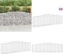 vidaXL Gabions - 9 pieces - arched - 400x50x100/120 cm - iron