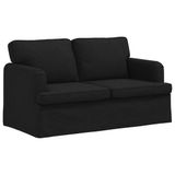 vidaXL Bank Zwart 144 x 80 x 85 cm Stof
