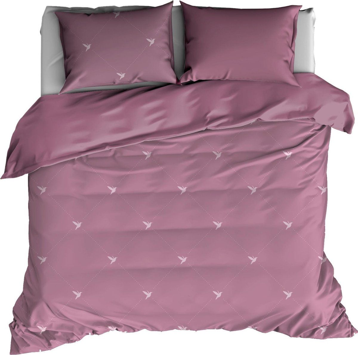 De Witte Lietaer Dekbedovertrek Piper - 260 x 240 cm - Katoen - Roze