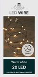 Anna's Collection Draadverlichting - 20 LED Lampjes - Warm Wit - 100 cm - Batterij - Lichtsnoer