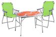 Ensemble complet de 3 meubles de camping pratiques, Aluminium, dimensions : L75 x L55 x H60 cm