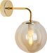 SIENA Lampe murale dorée, 1 point lumineux, abat-jour couleur miel, douille E14