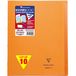 Clairefontaine 984609C Pak met 10 Geniete Schriften Koverbook Oranje - 24x32 cm - 48 Pagina’s Kleine Ruitjes met Kantlijn - Wit Papier 90 g - Omslag Polypro