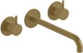 Hotbath Cobber - Wastafelmengkraan - Zonder Waste - Laag - Geborsteld Messing PVD - Inbouw - Messing - V06