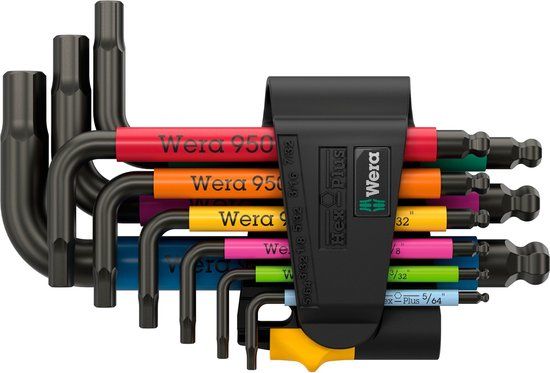 Wera 950/9 Hex-Plus Multicolour Imperial 3 Inbus Haakse schroevendraaierset
