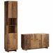 vidaXL Badkamerkastenset 2 stuks Oud hout Bewerkt hout