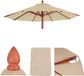 Merkloos Parasolhoes Rond Polyester - Met Winddak - Ø4m - Creme