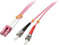 Lindy 46355 Glasvezel kabel 15 m OM4 LC ST Roze