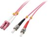 Lindy 46355 Câble fibre optique 15 m OM4 LC ST Rose