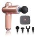 Hi5 10332-1 Sportster trilmassageapparaat massage gun massagepistool spieren fascia weefsel ontspannend 4 hoofdopzetstukken rozegoud, 850 g