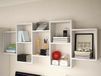 Bibliothèque SMART 7 compartiments de rangement blanc