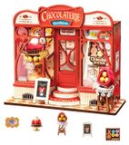 Rolife Miniatuur Sweet Chocolate Shop, 98-delige doe-het-zelf bouwset, jeunesse, lijmvrij, poppenhuis, petit maison, 3D-puzzle, livre-nook puzzle