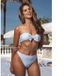 Cupshe Maillot de bain femme haut Uni blanc L