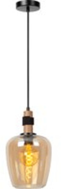 Lucide ILONA Hanglamp - Ø 22 cm - Amber - E27 - 40W - Dimbaar