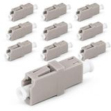 1aTTack.de 10x glasvezel keystone-connectoren OM1 of OM2 (UPC of PC) LC-simplex female naar LC-simplex female multimode beige
