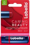 Labello Lippenbalsem Caring Beauty Red - 6 x 5.5 ml - Voordeelverpakking