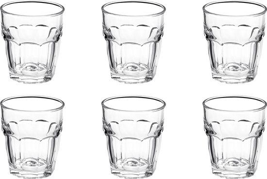 Bormioli Rocco Rock bar Tumblers - 20cl - Set of 6 - Transparent Glass