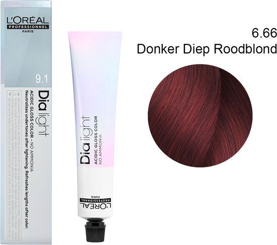 L'Oréal Professionnel Paris Dia Light Nº 6,66 - 50 ml - Zwart