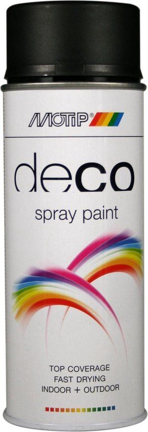 Motip Deco Alkyd Matte Lak RAL 9005 Diep Zwart - 400 ml