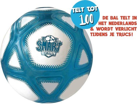 Gear2play Smart Ball - Wit, Blauw - Voetbal - Kunststof - Binnen & Buiten - 6+ Jaar