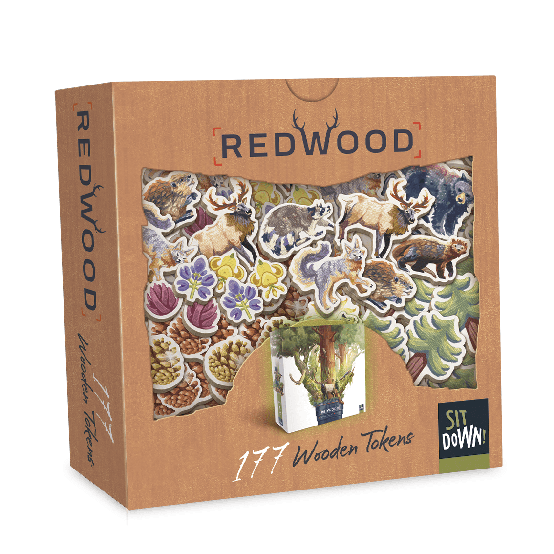 Sit Down Games Redwood - 178 Wooden Tokens