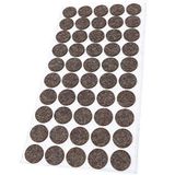 Adsamm WFP-30-SA-BR-22-50 50 x wollen viltglijders, bruin, Ø 22 mm