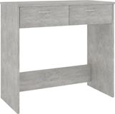 vidaXL Bureau 80x40x75 cm bewerkt hout betongrijs