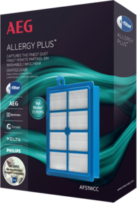 AEG AFS1W Trommelstofzuiger Filter - Blauw/Wit - Anti-allergie