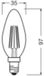 Osram LED-lamp Energielabel C E14 Kaars 2.9 W Warmwit Dimbaar