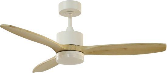 Cristalrecord Terre Plafondventilator - Ø 107 cm - Wit/Bruin - Met LED en Afstandsbediening